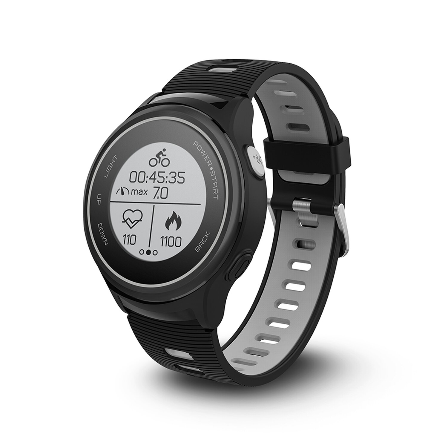 SW-600 FOREVER Kunststoff, Schwarz Smartwatch