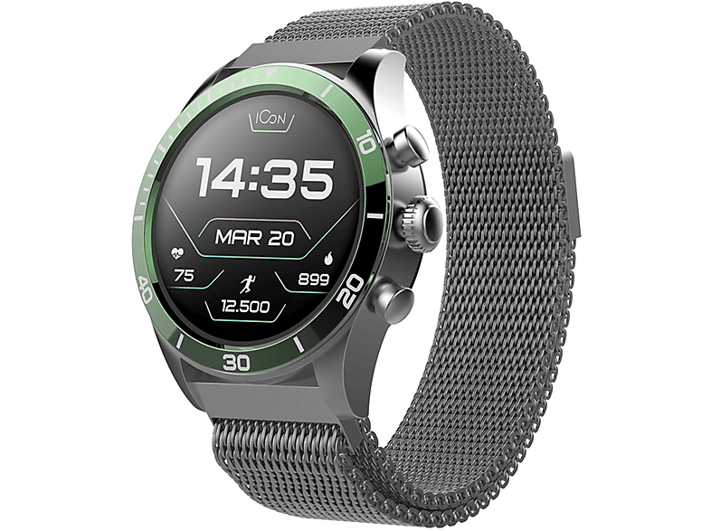 FOREVER AMOLED Smartwatch Kunststoff, Grün | Wasserdichte Smartwatches