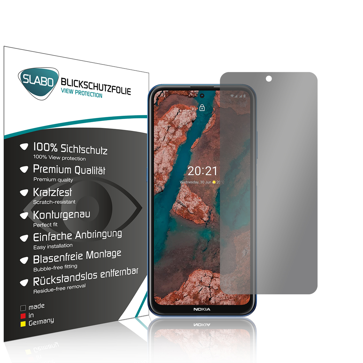 SLABO Blickschutzfolie 360° X20 Displayschutz(für Nokia 4-Way (5G)) Sichtschutz