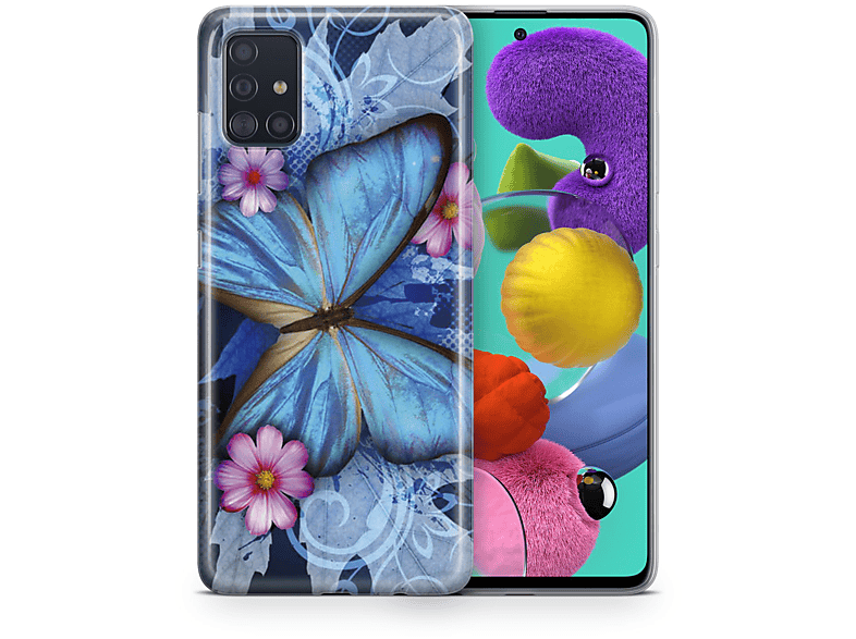 Samsung, DESIGN A42 Blau Handyhülle, Backcover, Galaxy KÖNIG 5G,