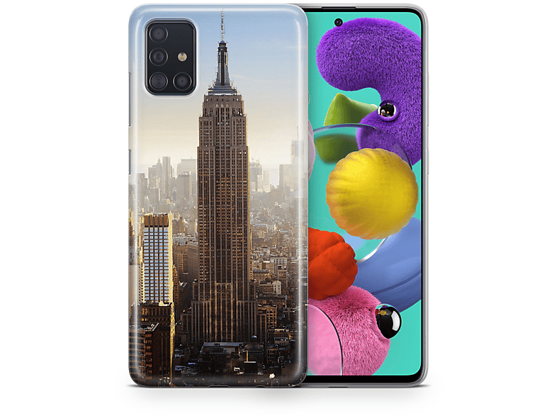 Samsung, 5G, KÖNIG Galaxy DESIGN Handyhülle, Mehrfarbig Backcover, A42
