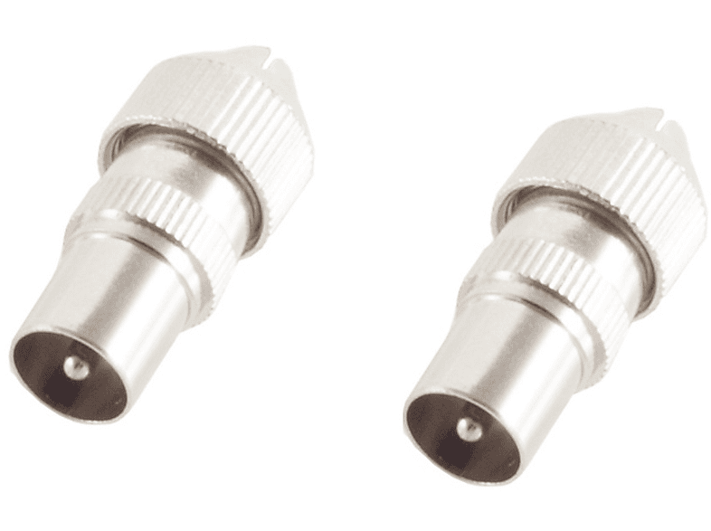 SHIVERPEAKS shiverpeaks®-BASIC-S--2 x Koaxialstecker, Antennen Stecker/ Meta Adapter CE