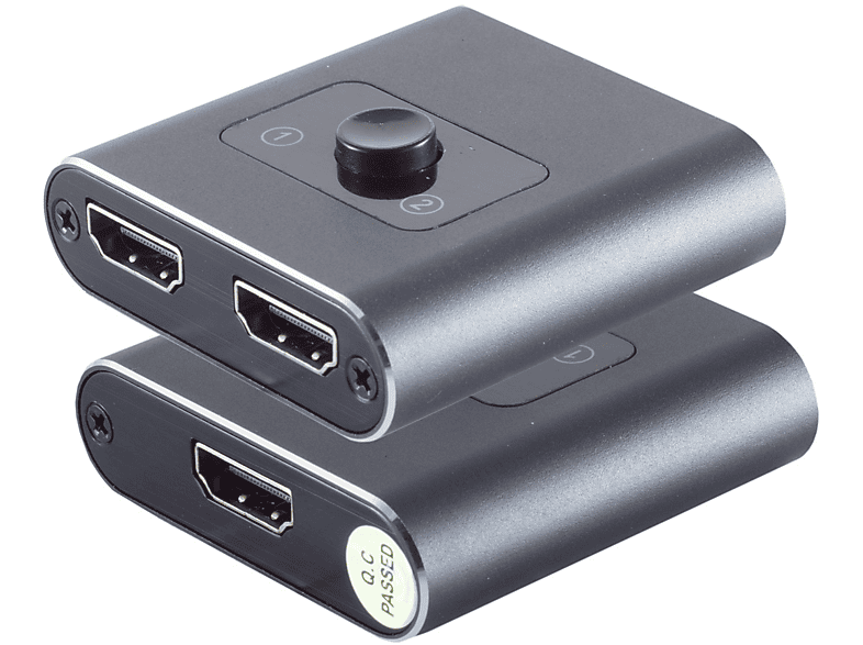 SHIVERPEAKS bidirectional, Switch HDMI 4K2K HDMI Switch metal, 2x1,