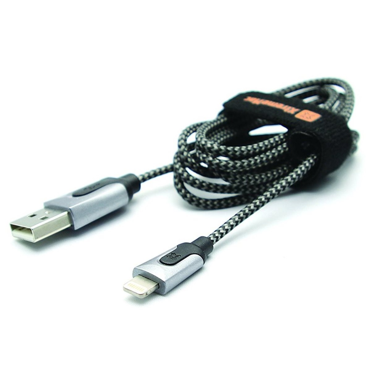 XTREME Lightning Cable Kabel, 1m Black Schwarz Lightning MAC