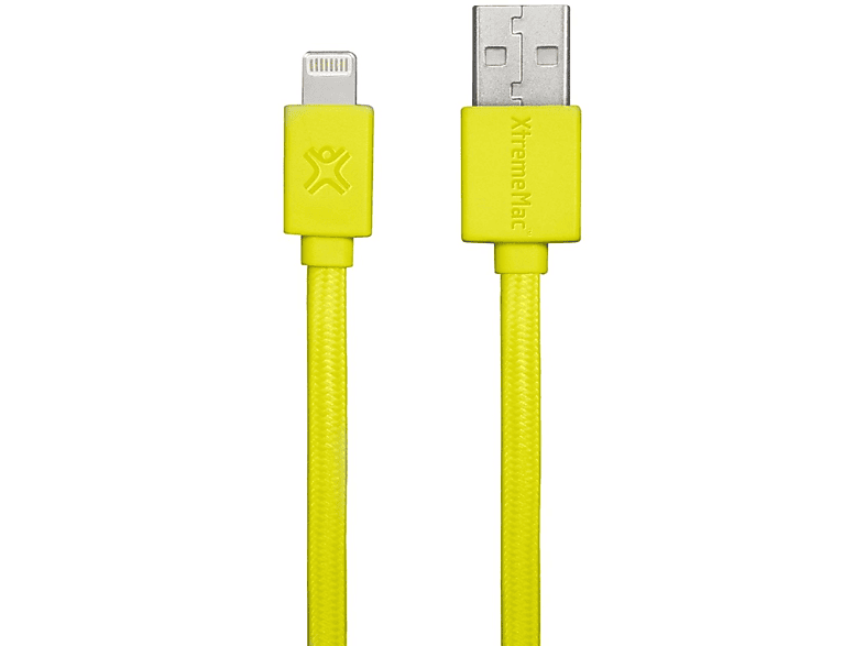 Kostengünstig XTREME MAC Lightning Gelb Cable 1m Lightning Flat Kabel, Yellow