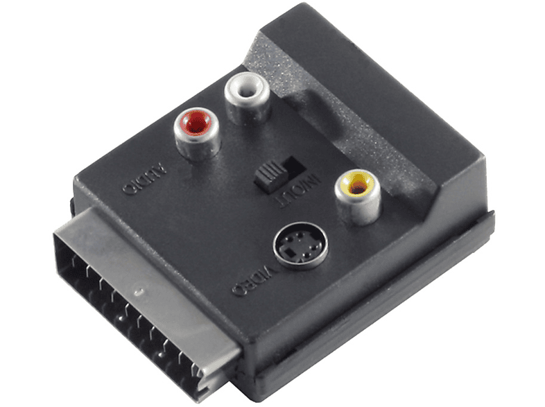 SHIVERPEAKS Scart IN/OUT, Buchse Adapter Scartbuchse/3Cinchbuchse/4-pol MINI