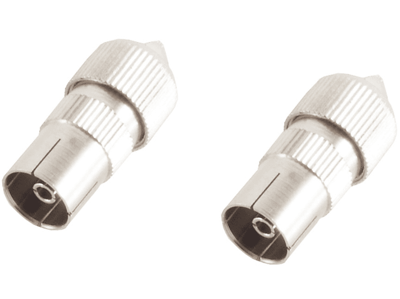 SHIVERPEAKS shiverpeaks®-BASIC-S--2 x Koaxialkupplung, CE, Met Antennen Stecker/ Adapter
