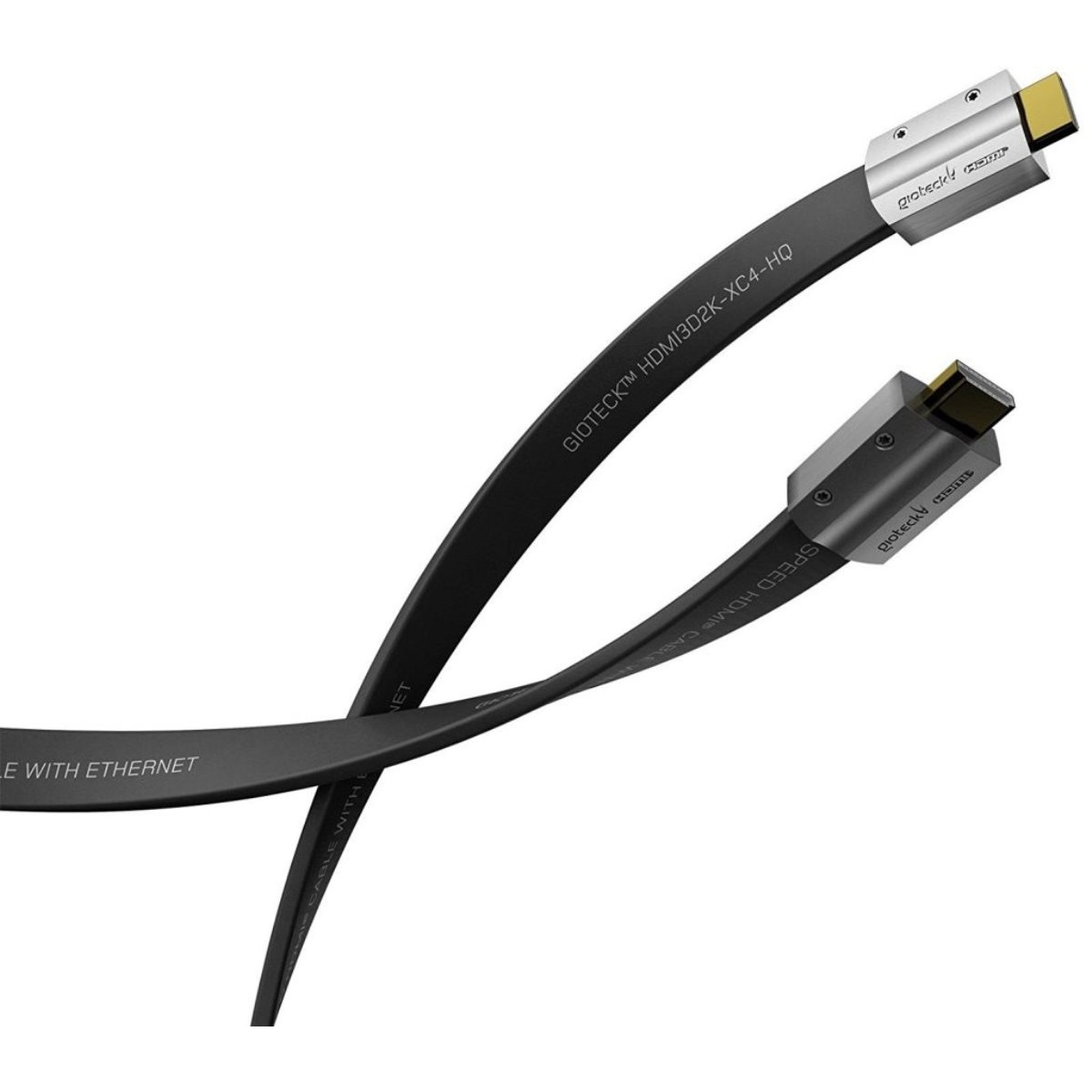 XC4-HQ Kabel, Ethernet 4K HDMI 3D 1,8m Grau HighSpeed HDMI-Kabel GIOTECK