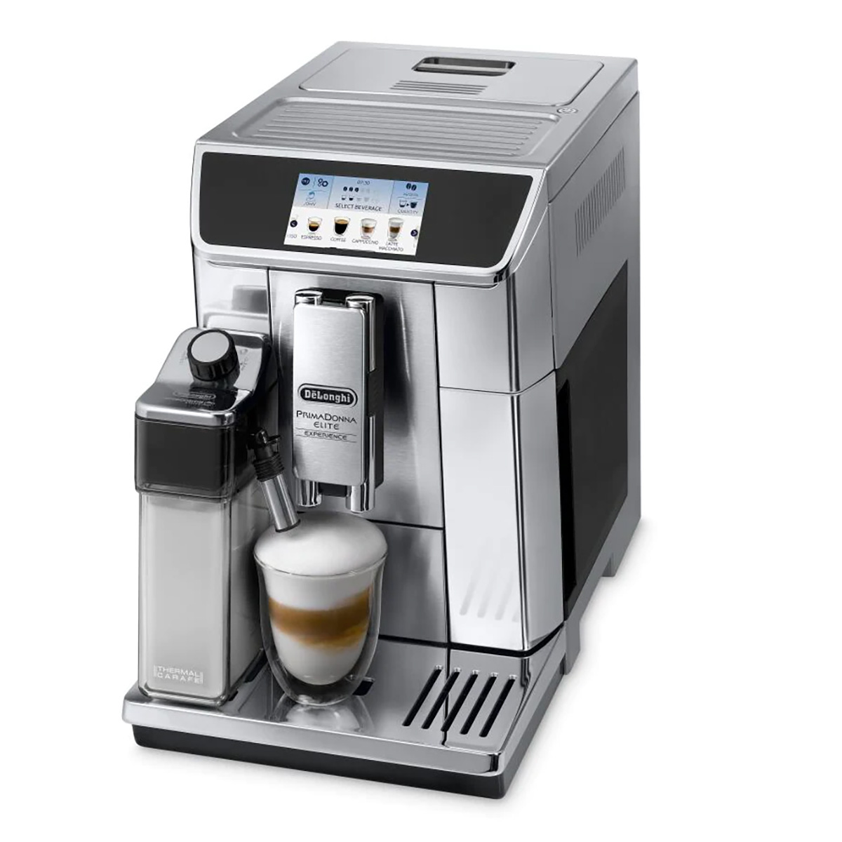 Primadonna Elite DELONGHI Experience ECAM Silber Kaffeevollautomat 650.85.MS