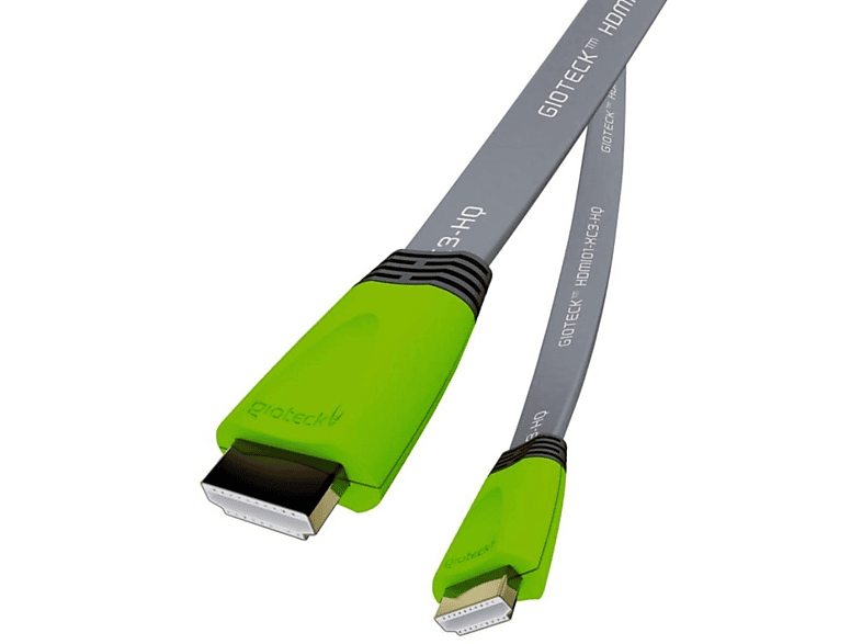 GIOTECK XC-HQ High Kabel, HDMI Grün, Schwarz Speed