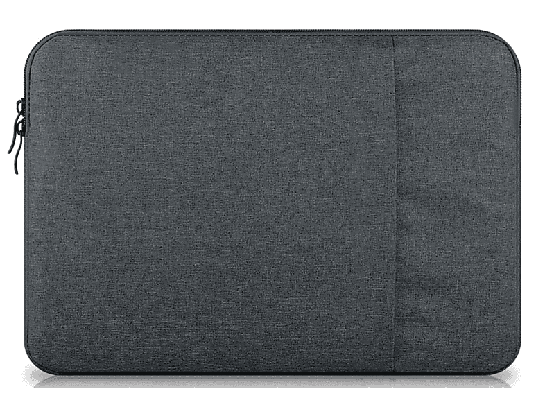 15 HBASICS Tasche Grau Sleeve Dunkel Laptop für Kunstoff, für Zoll Notebooksleeve Laptop Notebook