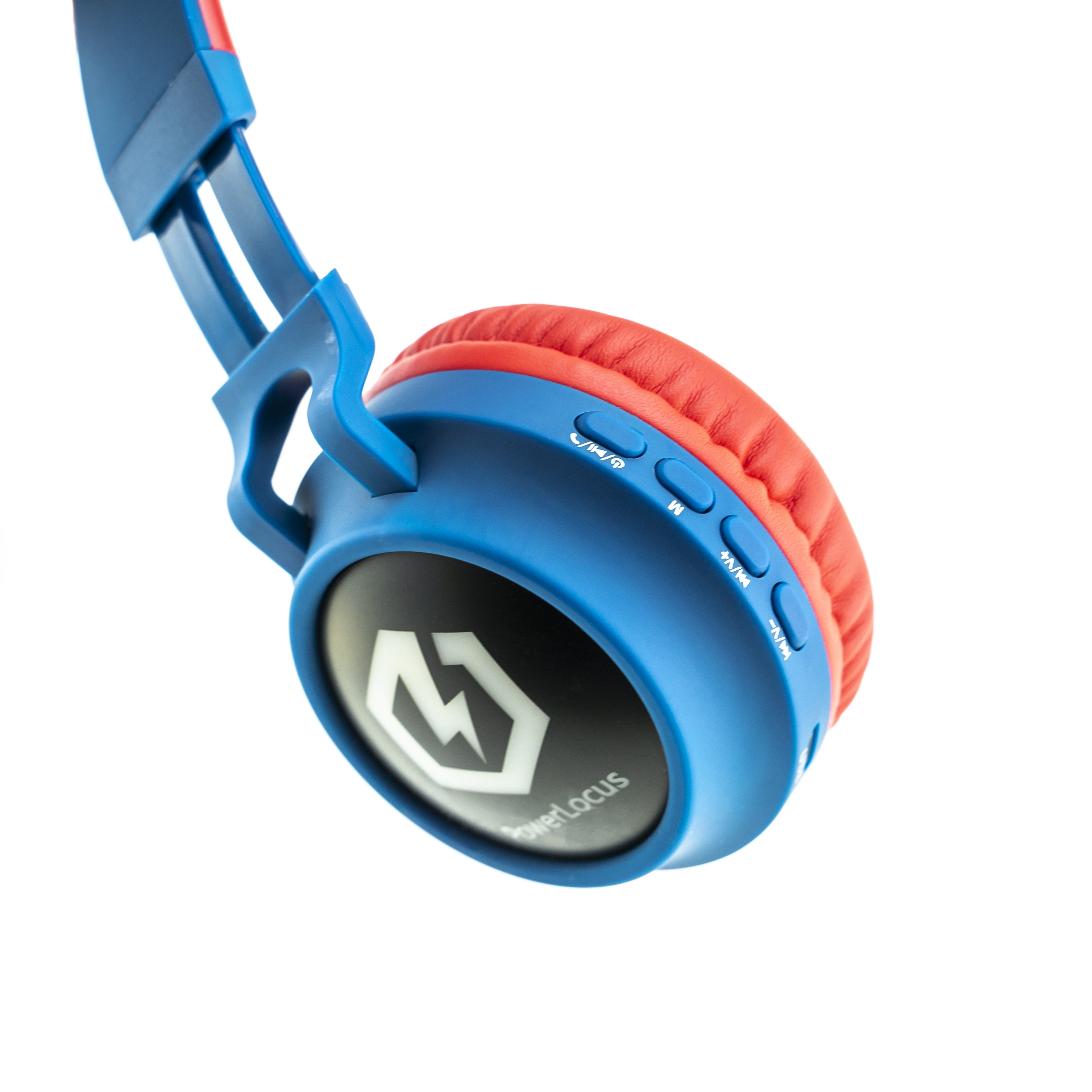 Kopfhörer Over-ear Blau/Rot Kinder, Bluetooth Buddy für POWERLOCUS