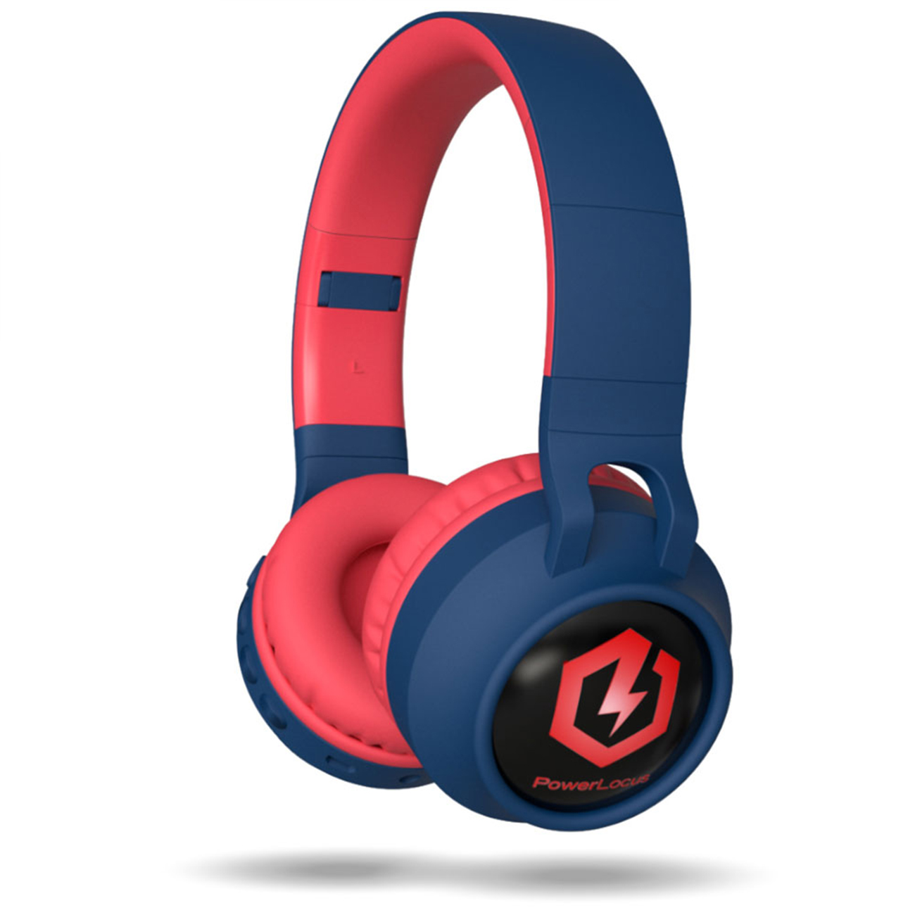Over-ear Kopfhörer für Kinder, Blau/Rot Buddy Bluetooth POWERLOCUS