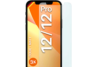 MOEX 3x Schutzfolie, matt Displayschutz(für Apple iPhone 12 / 12 Pro)