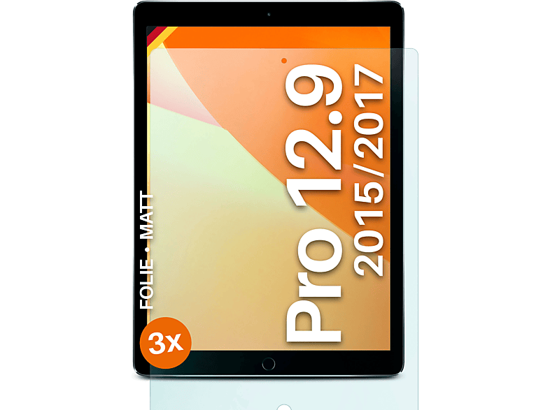 MOEX 3x Schutzfolie, Apple 12.9 iPad (Gen 1/2)) matt Pro Displayschutz(für