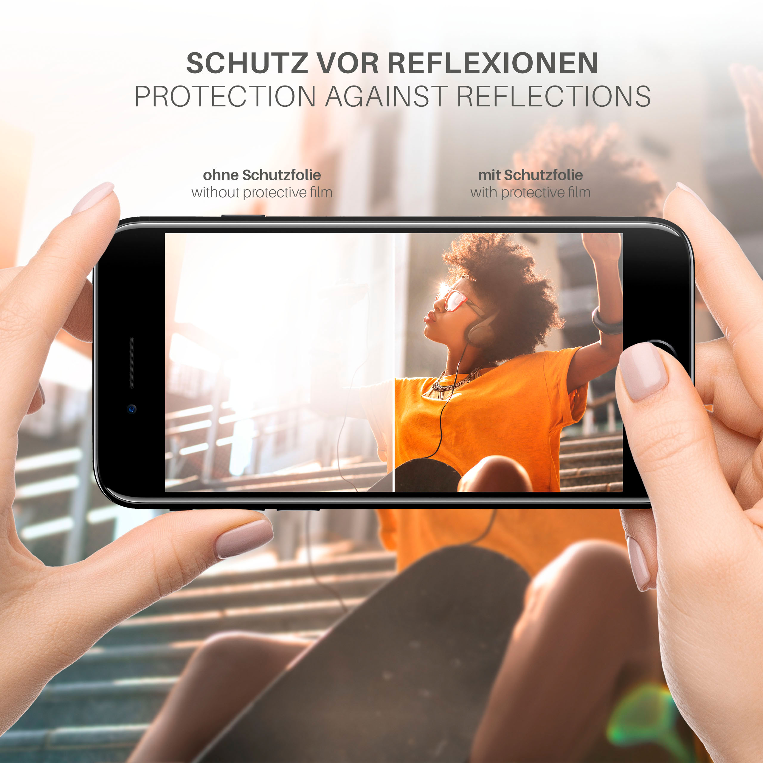 MOEX 3x Schutzfolie, (2020)) Displayschutz(für iPhone Apple SE matt