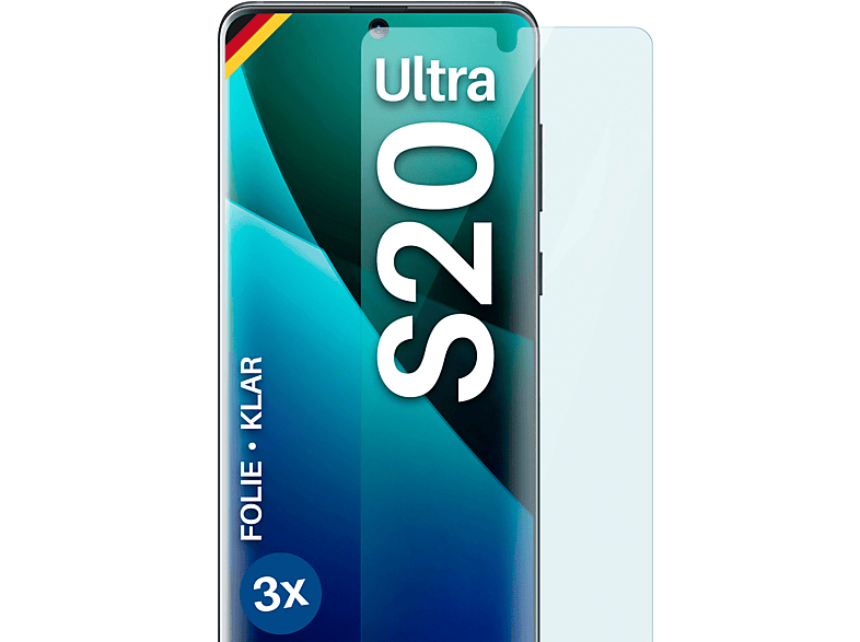 / Samsung Schutzfolie, Displayschutz(für 3x MOEX Galaxy Ultra S20 5G) klar