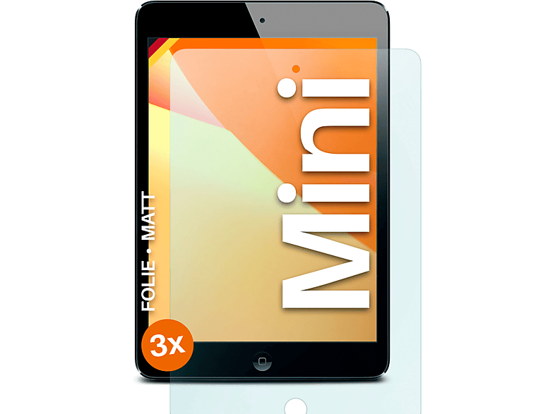 3x Apple (Gen. iPad Displayschutz(für MOEX Schutzfolie, mini 1/2/3)) matt