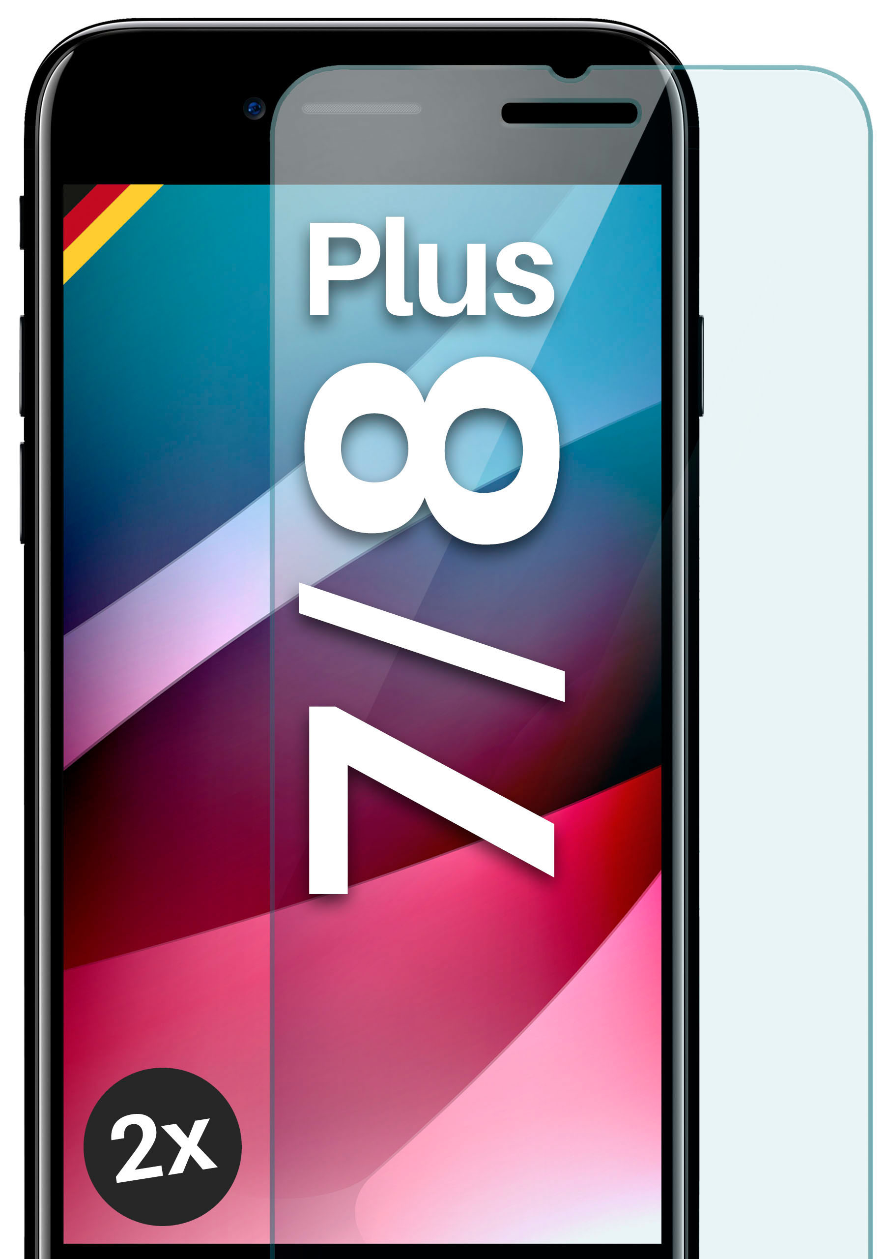 Smartphone mit Displayschutzfolie.