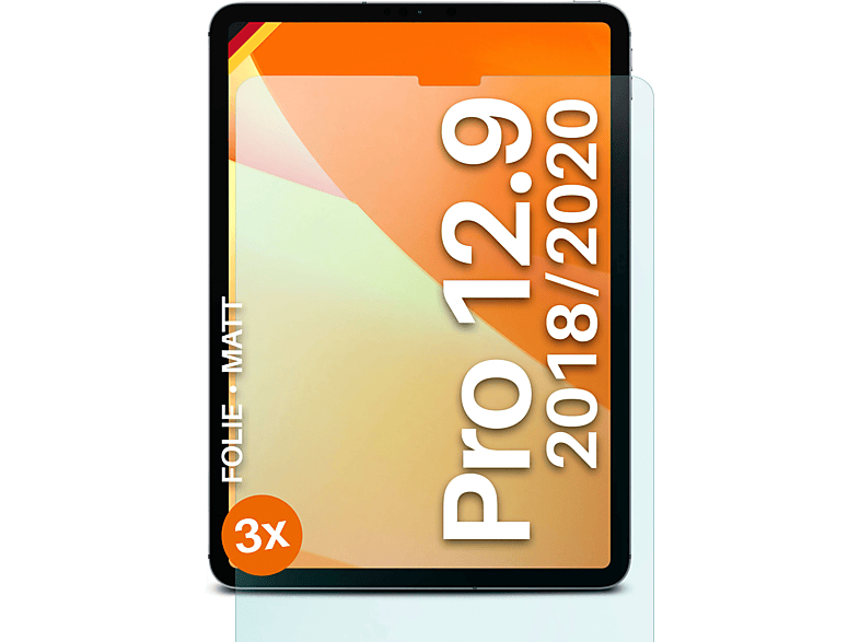 MOEX 3x Schutzfolie, matt Displayschutz(für Apple iPad Pro 12.9 (Gen 3/4))