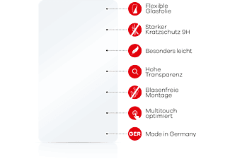 UPSCREEN klare Schutzfolie(für Volkswagen Touareg R-Line 2021 Discover Premium 15" Rechtslenker)