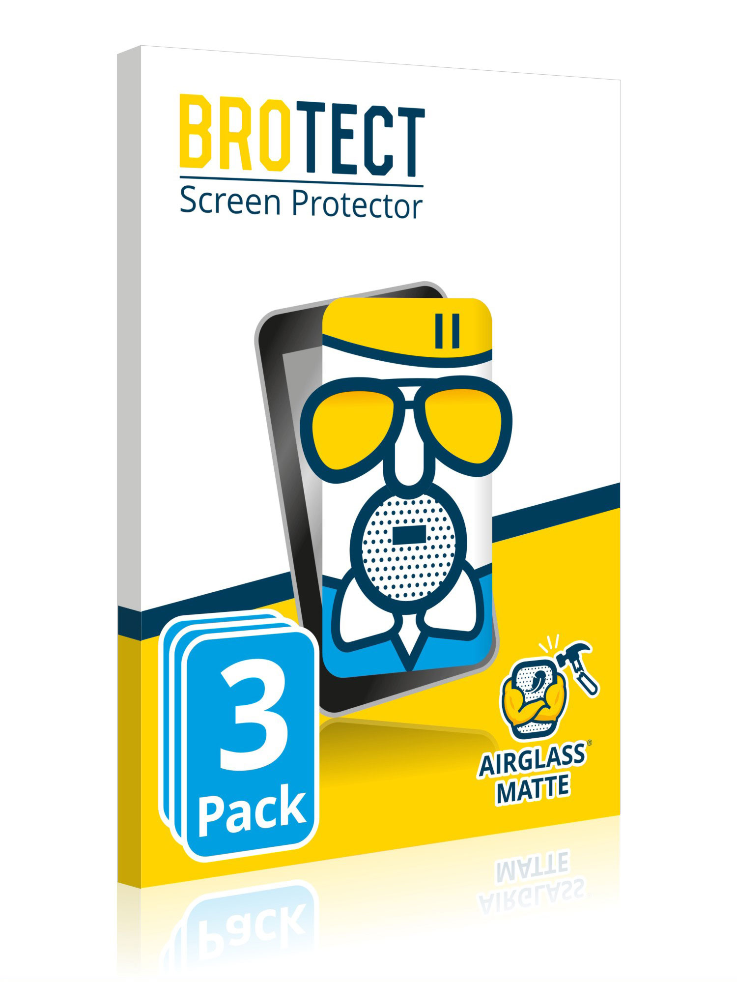 matte BROTECT 3x U19e) Airglass HTC Schutzfolie(für