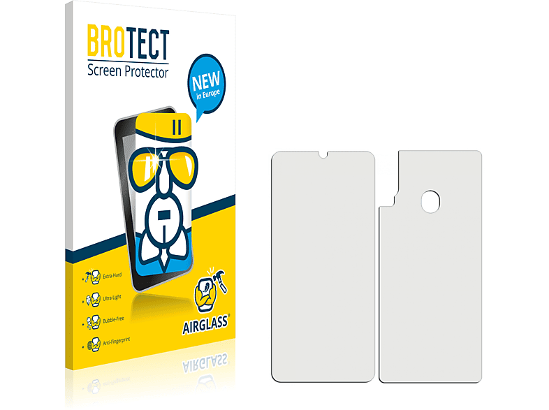 + Rückseite)) BROTECT Schutzfolie(für klare (Vorder A20s Airglass Samsung Galaxy