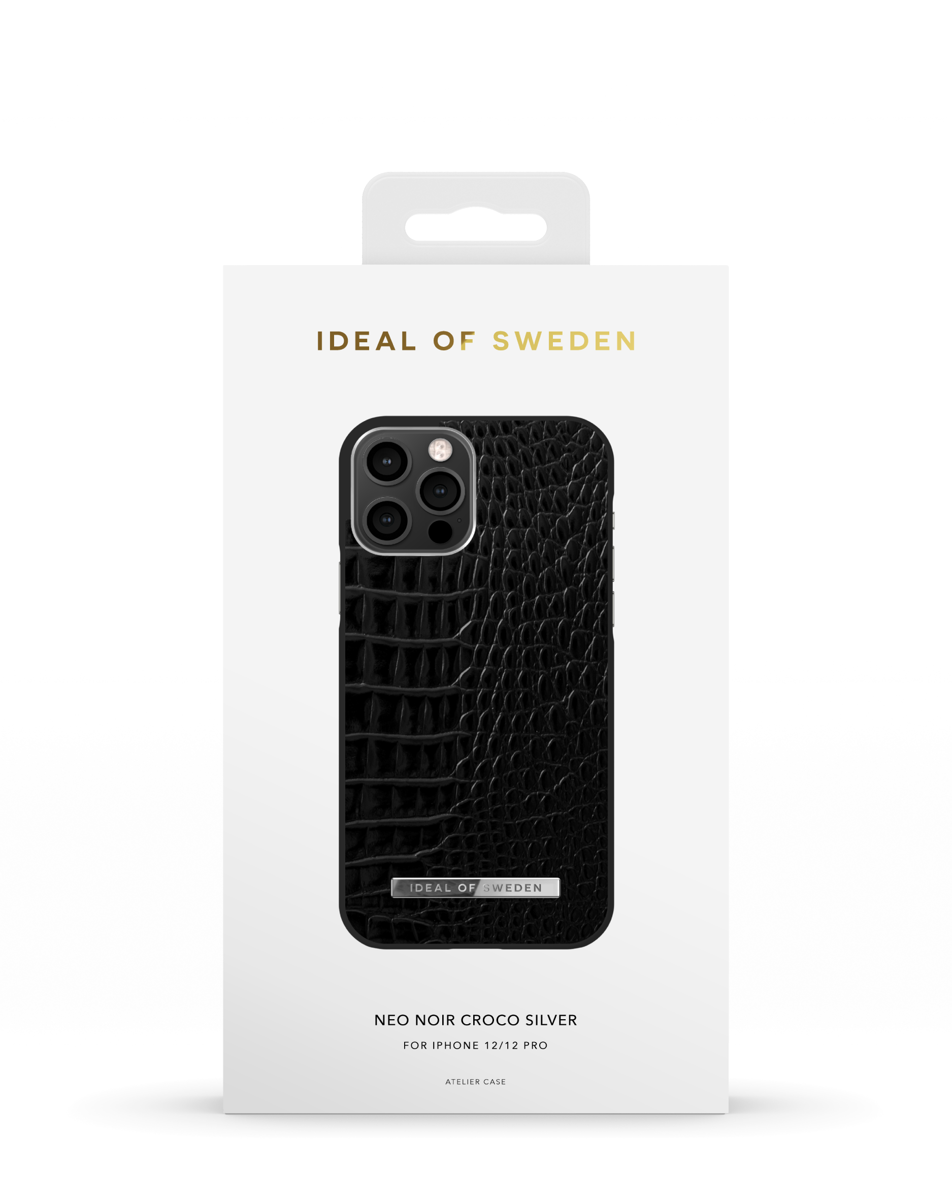 12, OF Apple, 12 IDEAL iPhone Neo Silver iPhone Backcover, Apple Croco SWEDEN Apple Pro, Noir IDACSS21-I2061-306,