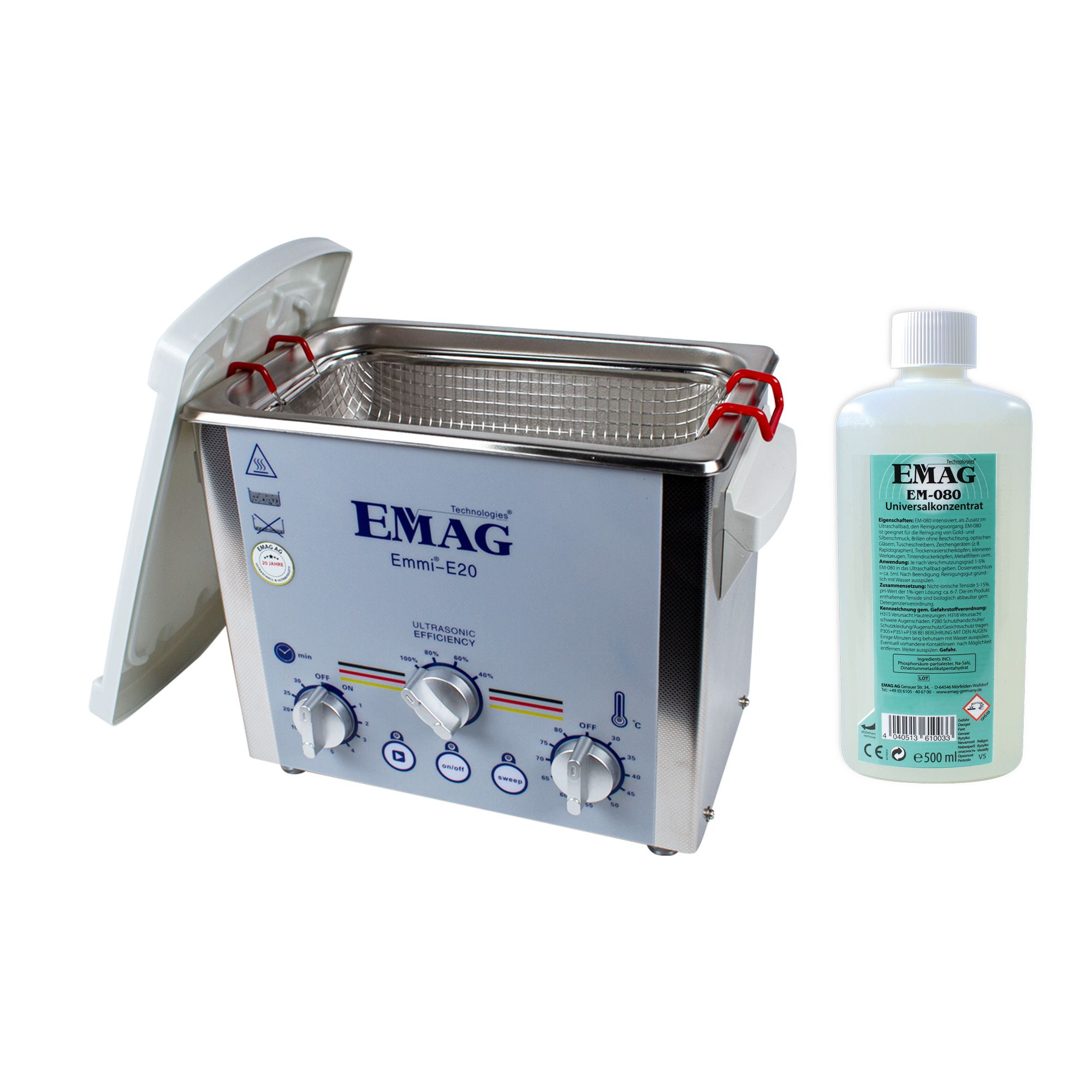 EMAG emmi® Ultraschallreinigungsgerät Universal-Set Ultraschall E20