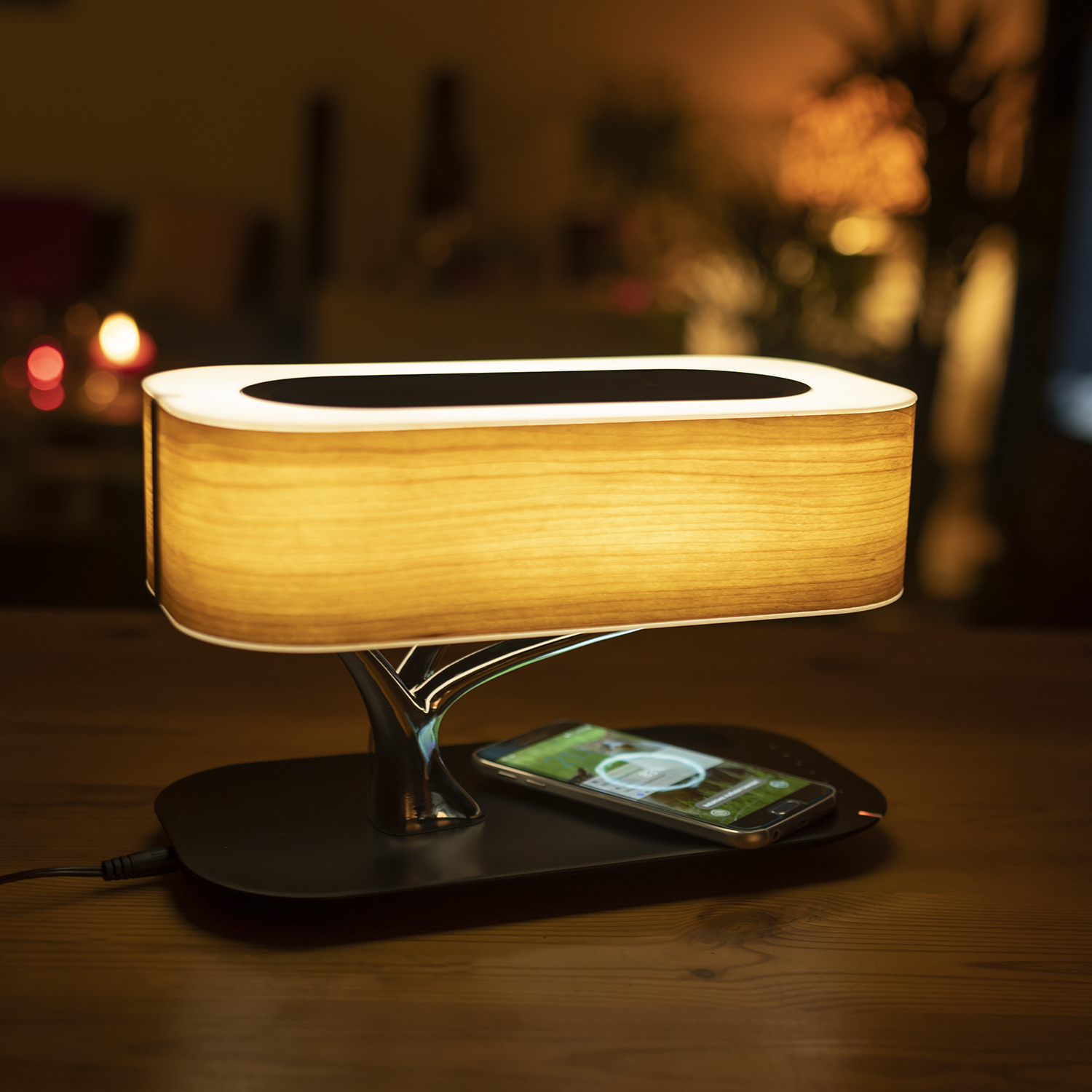 LED Wireless Tischlampen Lautsprecher 4SMARTS B7 Charger Bluetooth Smart-Bonsai-QI