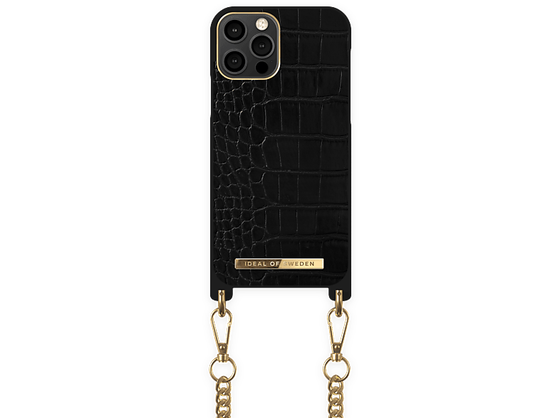 IDEAL OF SWEDEN IDNCSS20-I2061-207, Umhängetasche, Apple, Apple iPhone 12, Apple iPhone 12 Pro, Jet Black Croco