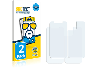 BROTECT 2x Flex Full-Cover 3D Curved Schutzfolie(für Apple iPhone 12 (Vorder + Rückseite))
