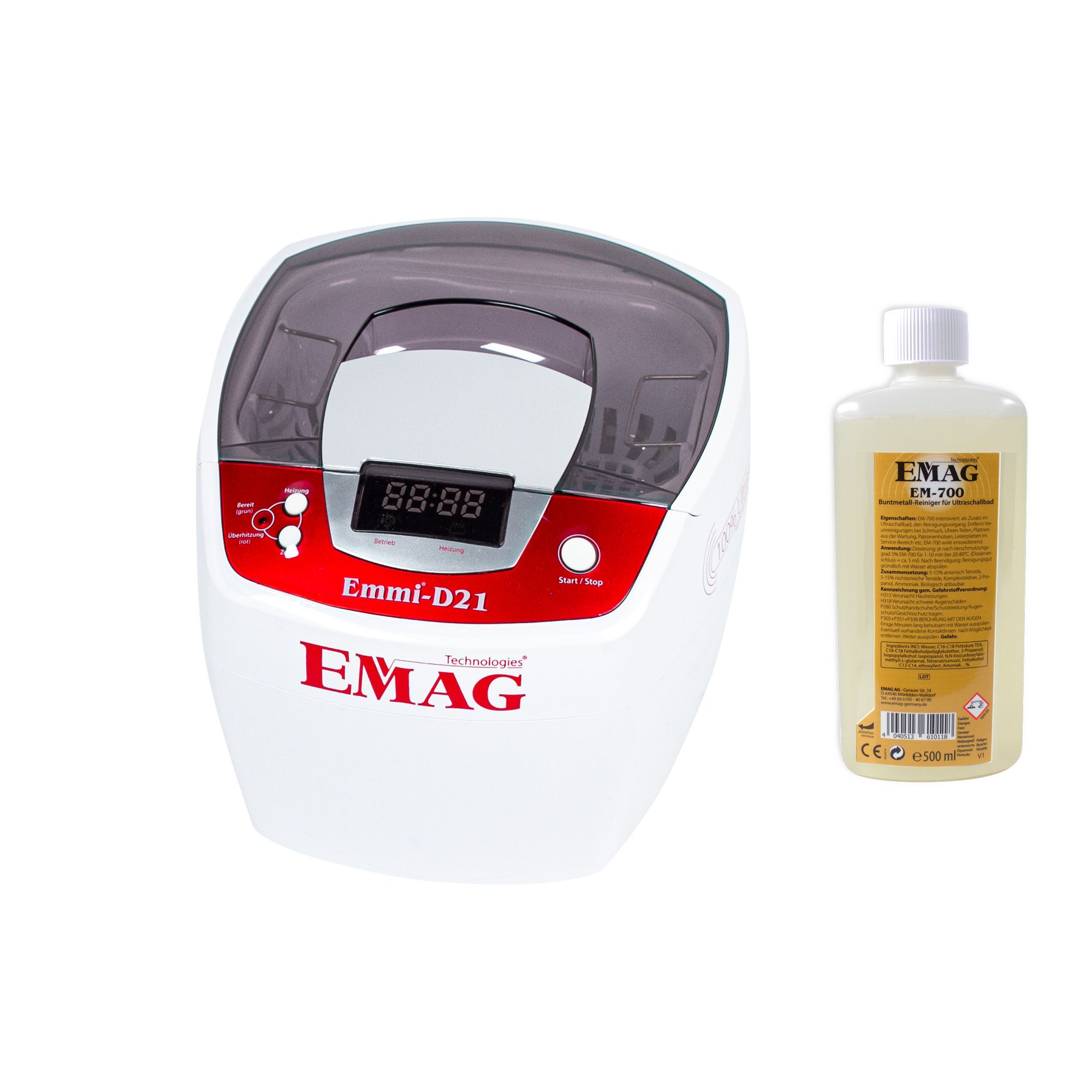 Buntmetall-Set Ultraschall Ultraschallreinigungsgerät EMAG D21 emmi®