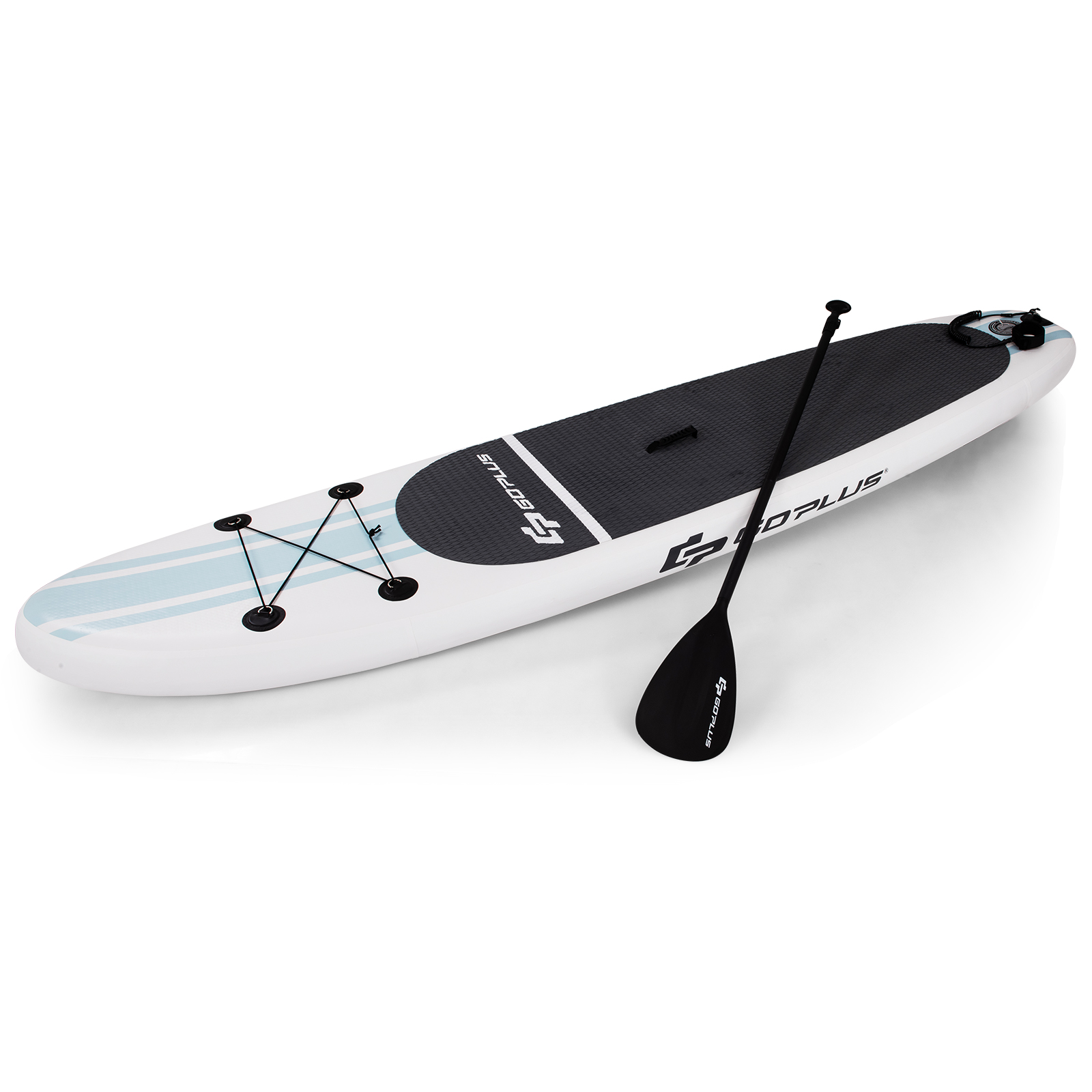 COSTWAY SUP Board Paddle, Up Stand Weiß/Blau