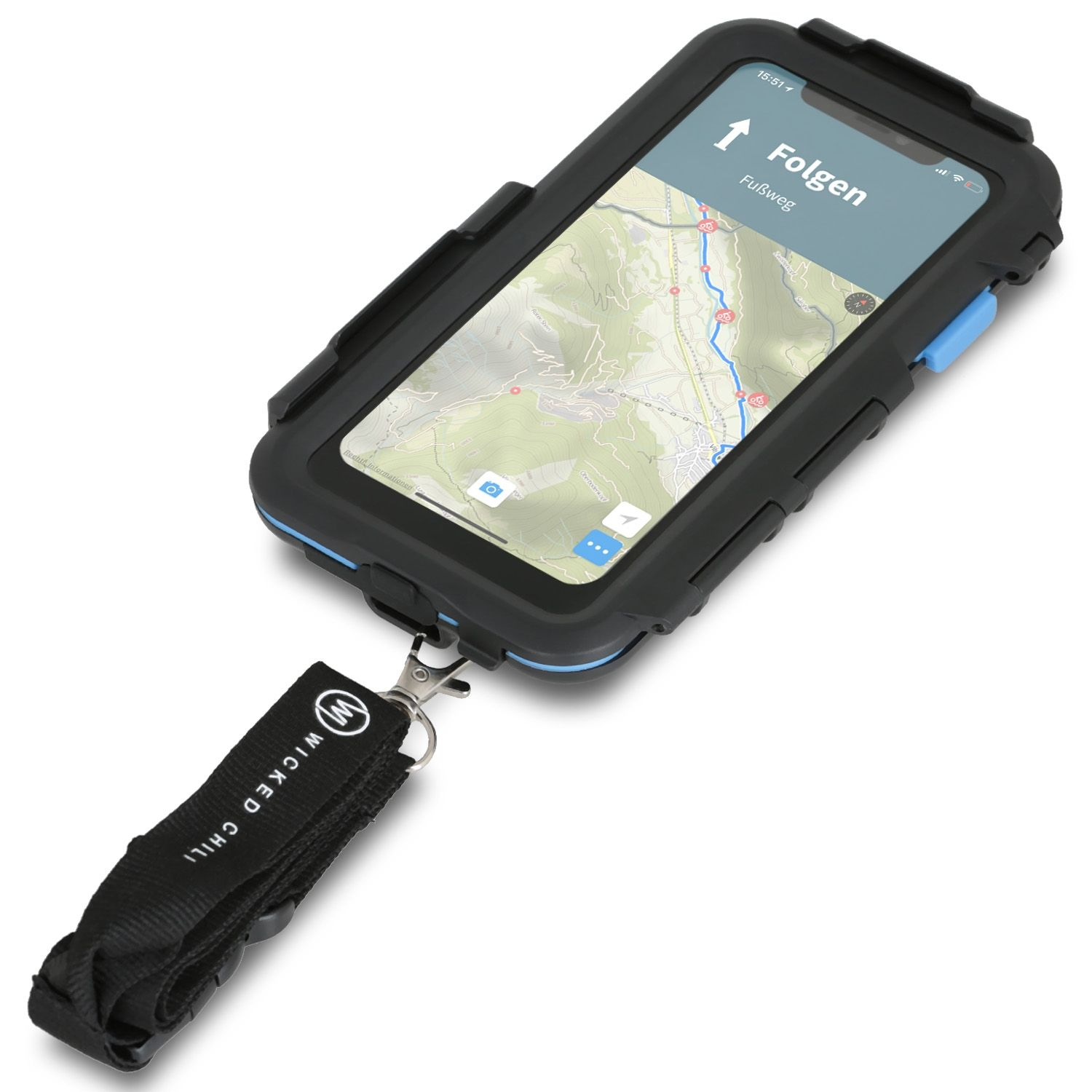 iPhone XR Fahrradhalterung Handy für (6,1 wasserdichte schwarz / Case Motorrad Tour Zoll) Halterung, CHILI Apple Fahrrad WICKED