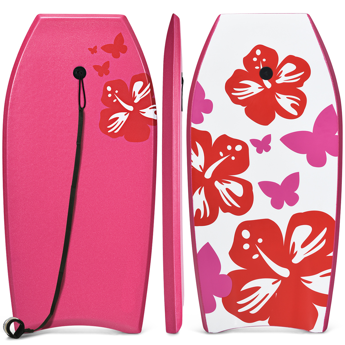 Up Stand Bodyboard Rosa COSTWAY Paddle,