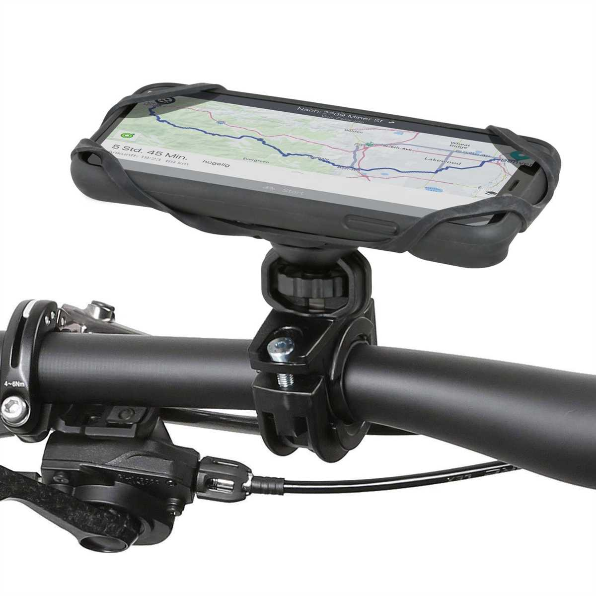 WICKED für Apple Pro CHILI / 12 Case, (6,7 iPhone Handy Set Zoll) / mit Motorrad Motorradhalterung Fahrradhalterung QuickMOUNT Fahrrad Halterung schwarz Max