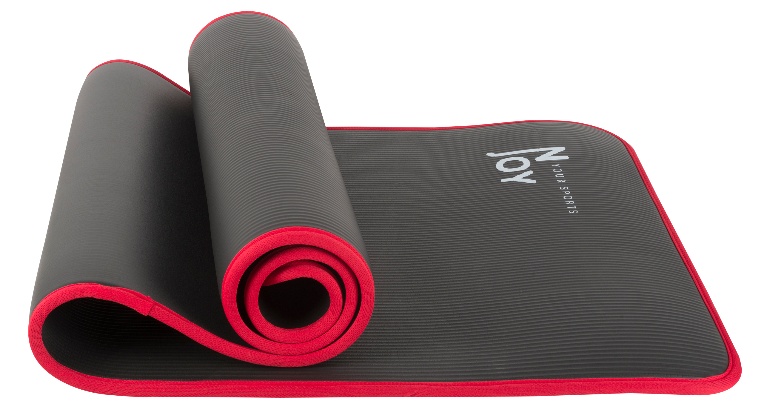 NJOY Universal Yogamatte, Schwarz, Rot