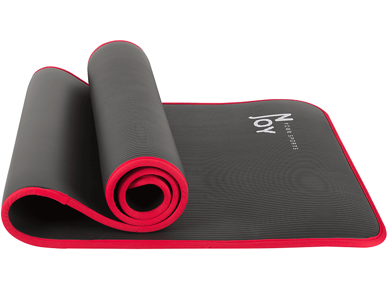 NJOY Universal Yogamatte, Schwarz, Rot