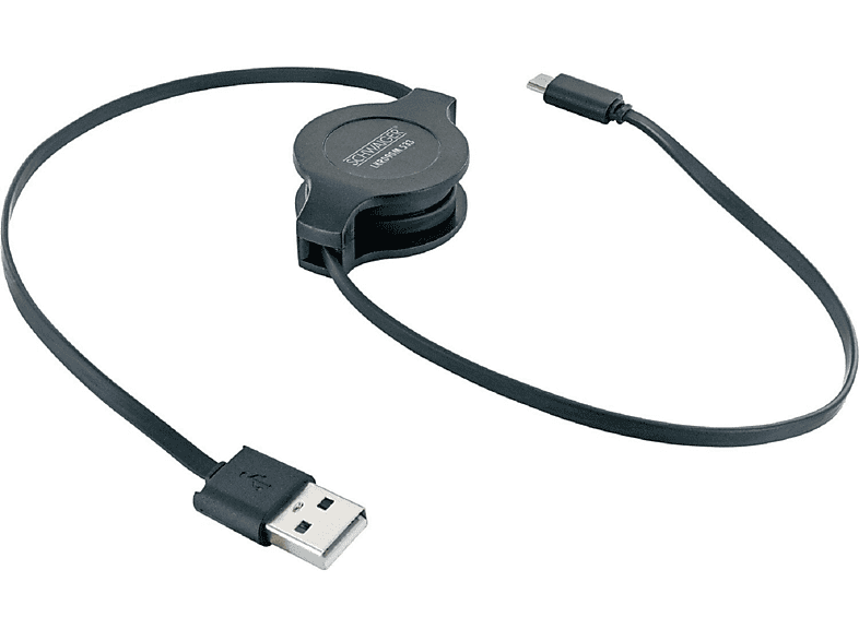 SCHWAIGER LKR090M Micro-USB, cm, Ladekabel, Schwarz 90