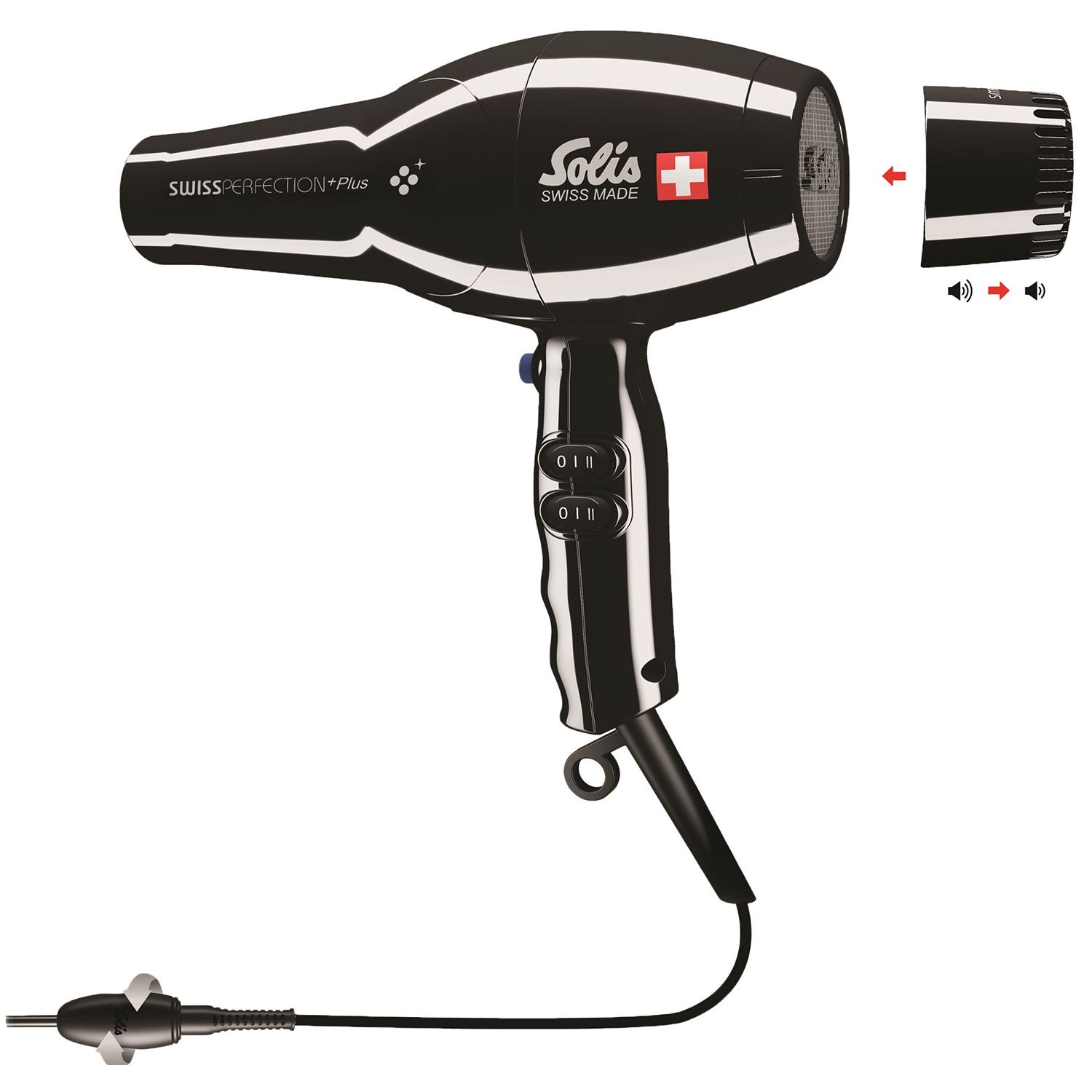 SOLIS OF Perfection Plus (2300 Watt) Swiss SWITZERLAND Schwarz 3801 Haartrockner