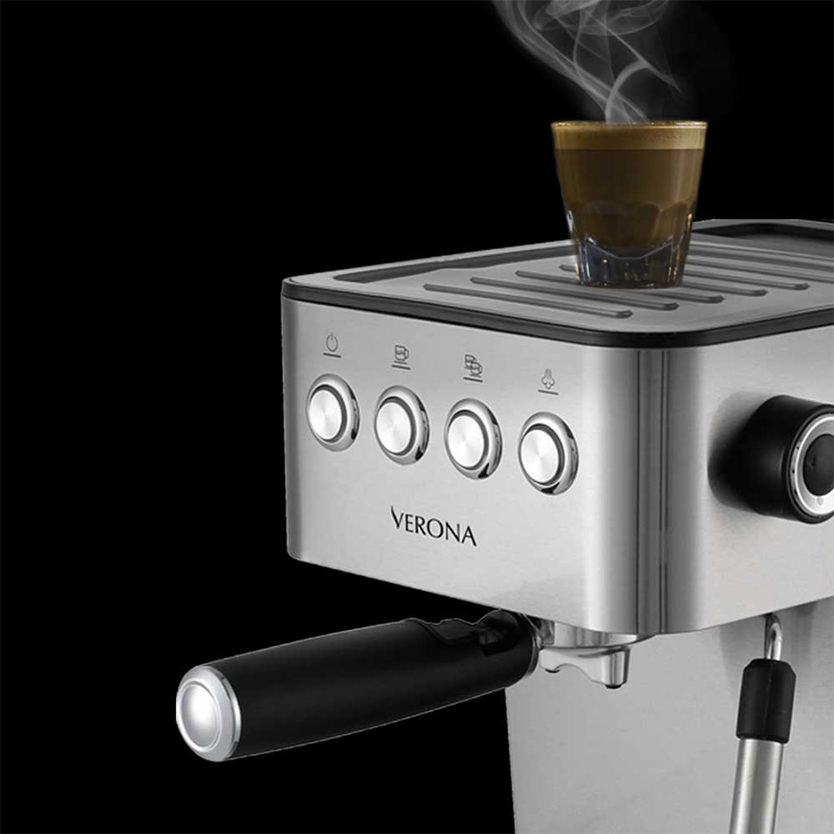 PRIXTON Verona Kaffeemaschine Silber