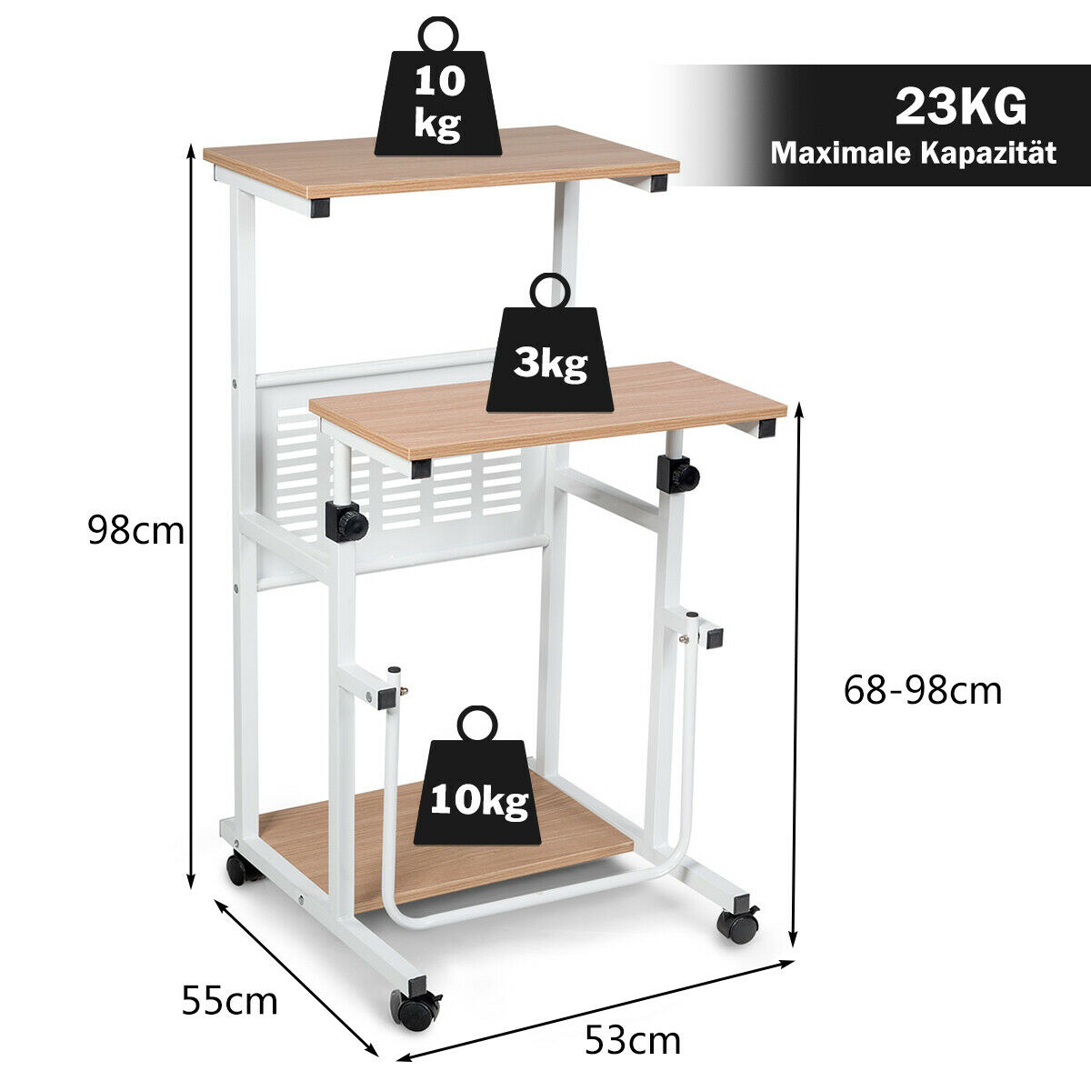 COSTWAY Laptoptisch Bürotisch