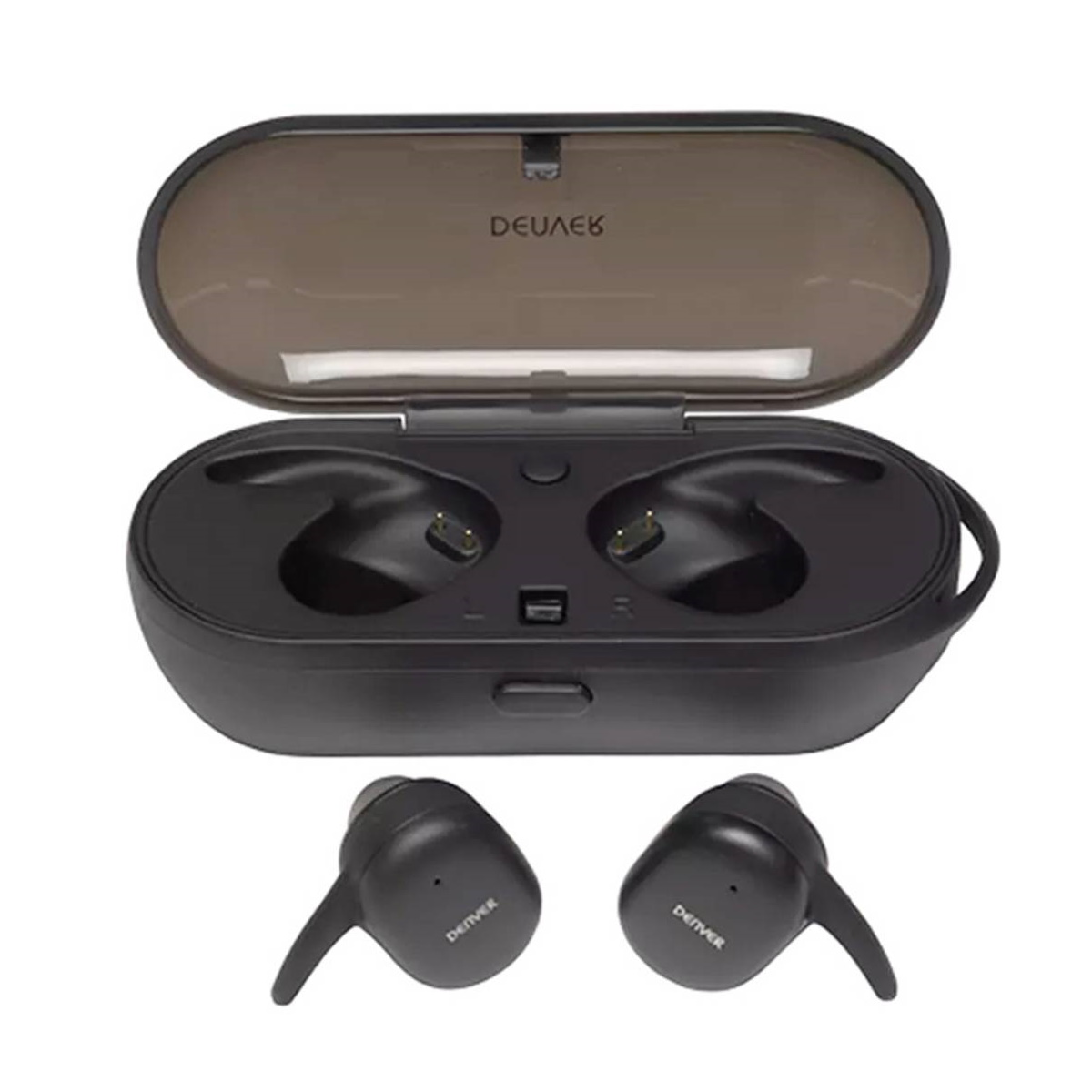 DENVER Earphones TWE-53, schwarz In-ear Bluetooth In-Ear Kopfhörer