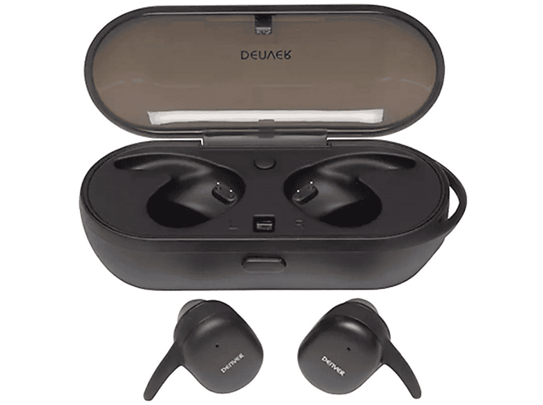 DENVER Earphones TWE-53, In-ear In-Ear Kopfhörer Bluetooth schwarz | Bluetooth-Kopfhörer