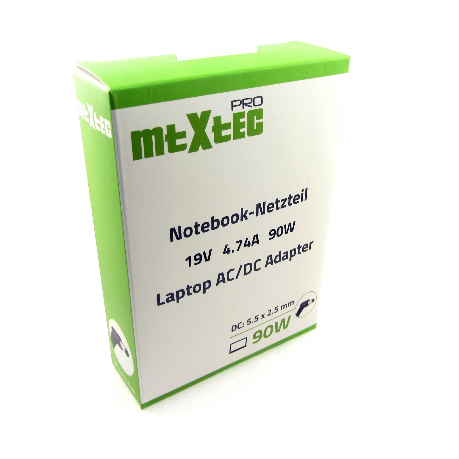 MTXTEC Medion 90 Pro mit 19V, Notebook-Netzteil 5.5x2.5mm Netzteil Toshiba, Stecker Asus, 4.74A, für Watt 90W