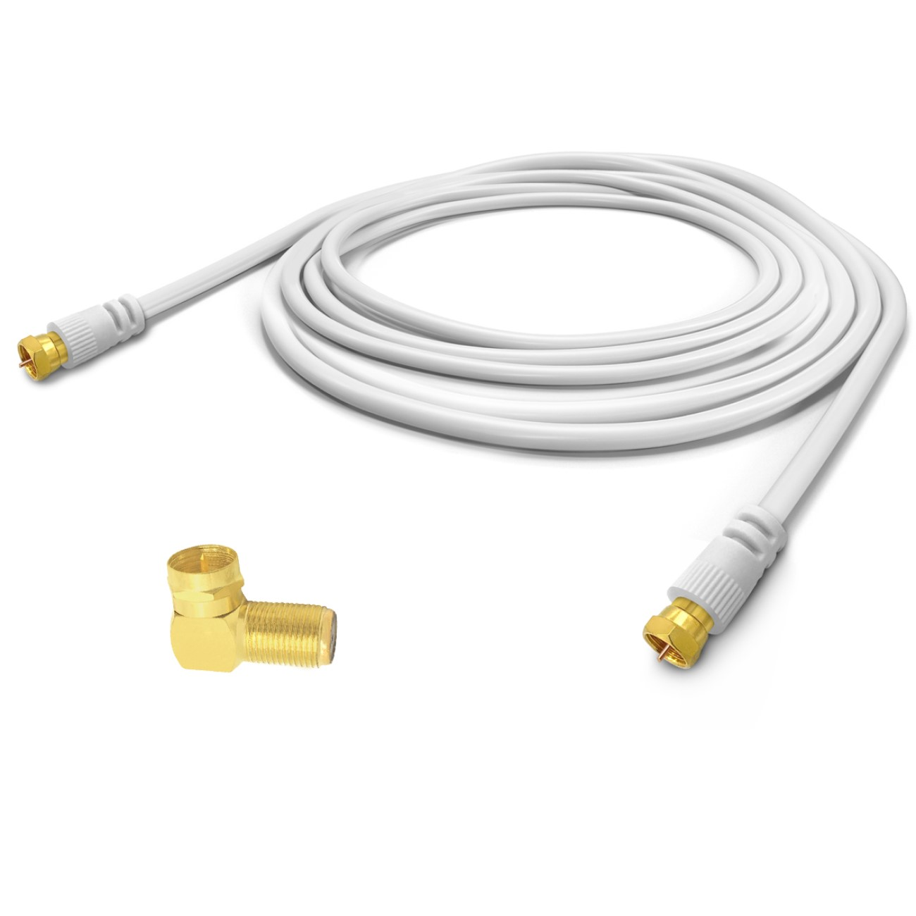 50m HDTV SAT Koax Kabel 135dB Koaxial Antennenkabel Digital HD 3D Ultra UHD 4K - .tv - Foto 4