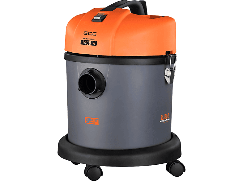 ECG VM 3140 | Nass- / Trockensauger | 20 Liter Behältervolumen | 1400 W | Nass Trockensauger, Orange/Grau
