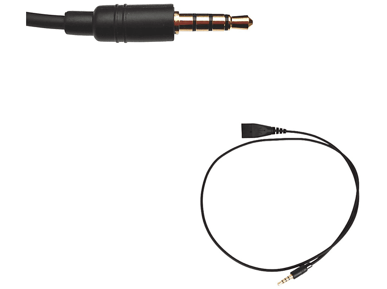 GEQUDIO 3,5mm-Klinke-Kabel einzeln für Zubehör mit Headset FritzFon kompatibel Schwarz C6 
