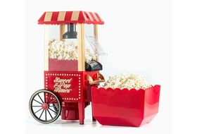 SALCO Popcorn-Maker (240 Design MediaMarkt | Volt) rot Popcornmaschine SNP-27CC Popcorn-Maschine Coca-Cola